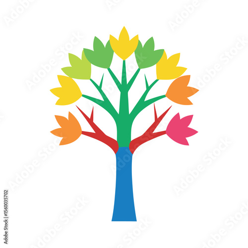 Autumn Tree Without Leaves Vector Design