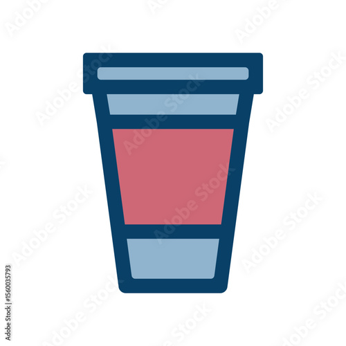 ホットドリンクのテイクアウトのイメージのアイコンイラスト