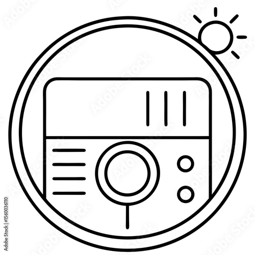 Smart Thermostat Icon Vector