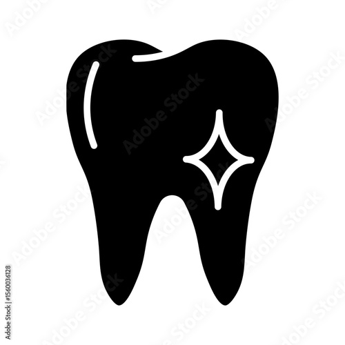 Made in UK Hygiene is key to a sparkling smile with this tooth vector icon solid style.