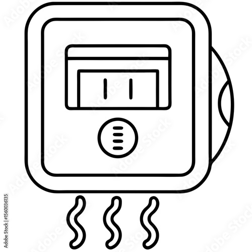 Smart Thermostat Icon Vector