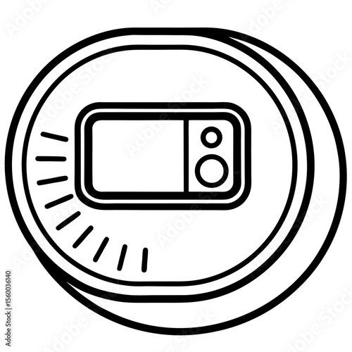 Smart Thermostat Icon Vector