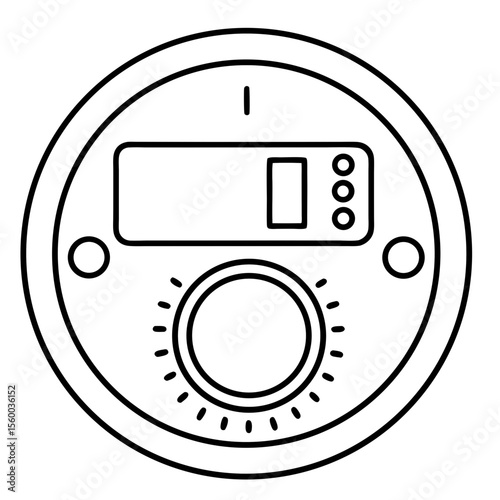 Smart Thermostat Icon Vector