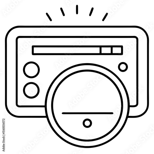 Smart Thermostat Icon Vector