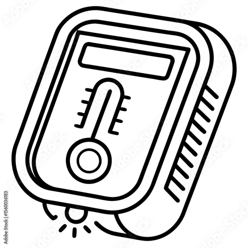 Smart Thermostat Icon Vector