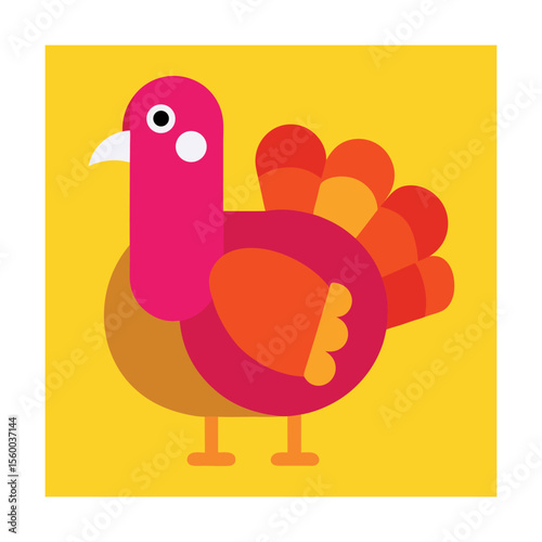 Turkey Bird Illustration With Details