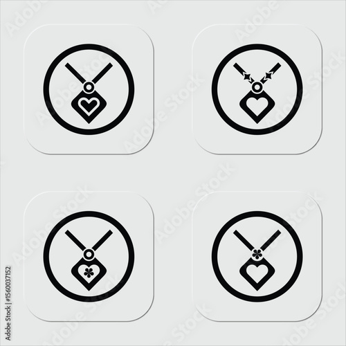 Necklace  Vector Icon illustration Design, 