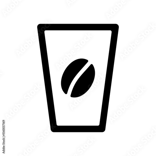アイスコーヒーのイメージのアイコンイラスト
