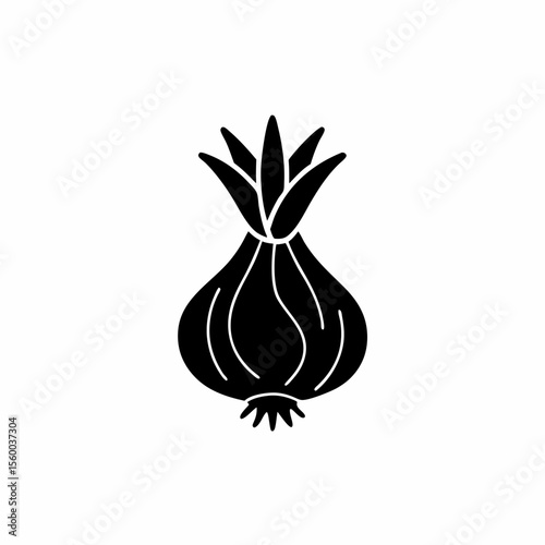 creative details Outline onion icon vector illustration