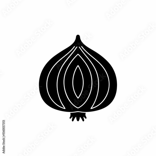 creative details Outline onion icon vector illustration