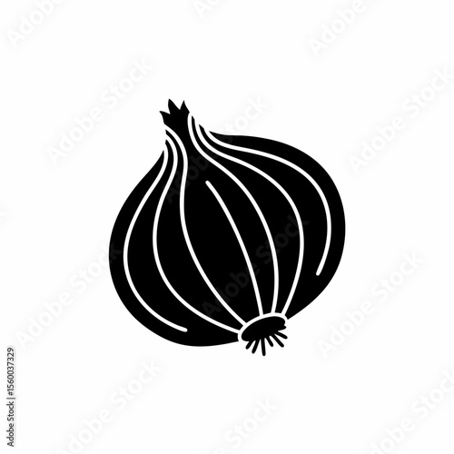creative details Outline onion icon vector illustration