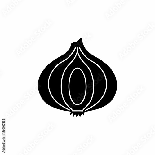 creative details Outline onion icon vector illustration