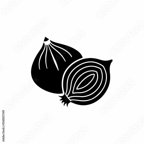 creative details Outline onion icon vector illustration
