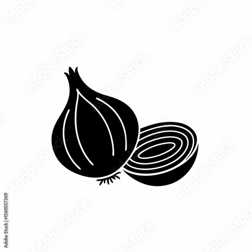 creative details Outline onion icon vector illustration