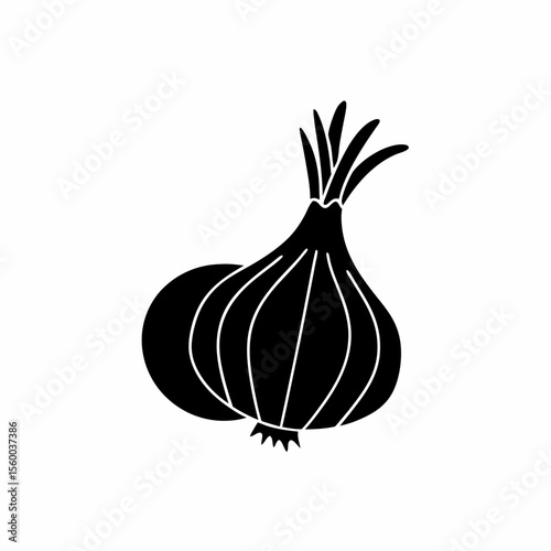 creative details Outline onion icon vector illustration