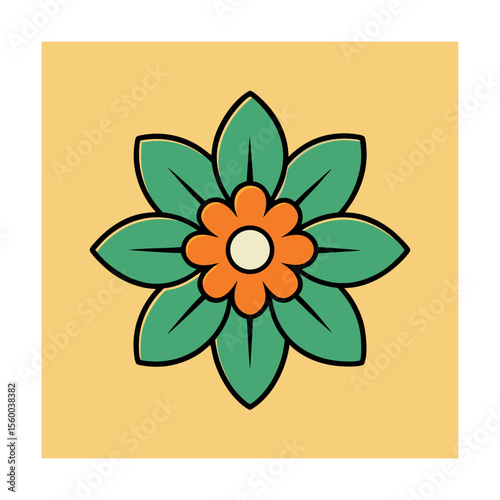Abstract Vintage Flower Art with Soft Colors