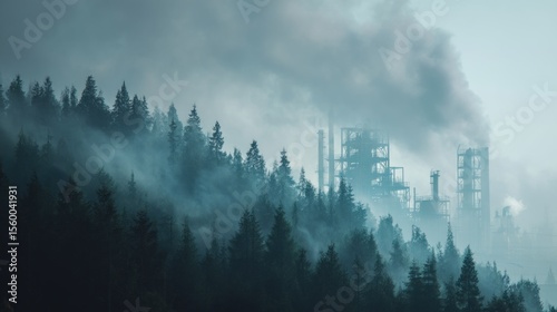 Misty forest industry