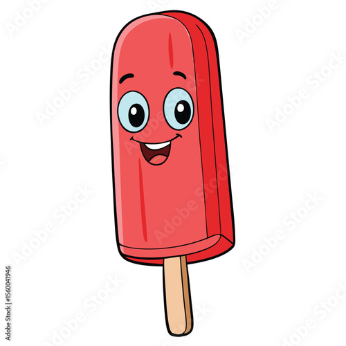 A refreshing, colorful popsicle, a sweet frozen treat on a plain white surface, perfect for a hot day.