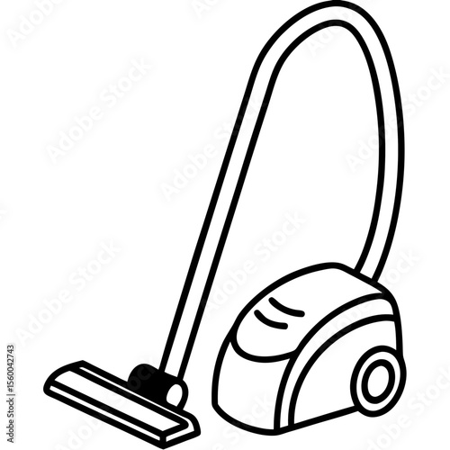 Minimal Vacuum Cleaner Vector Illustration