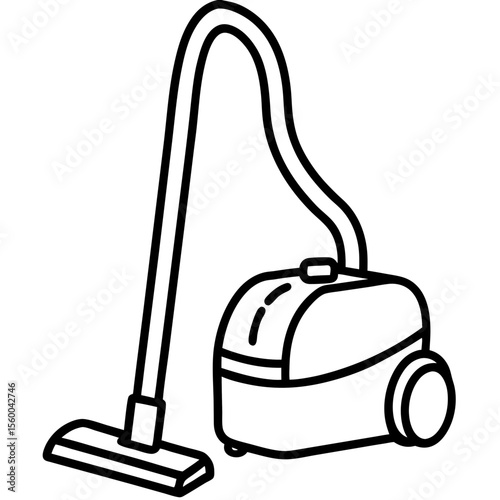 Minimal Vacuum Cleaner Vector Illustration