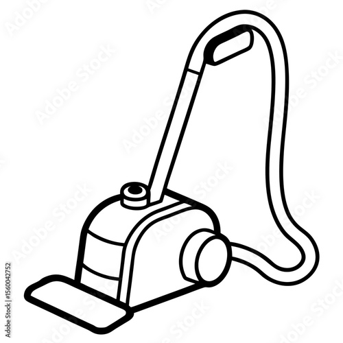 Minimal Vacuum Cleaner Vector Illustration