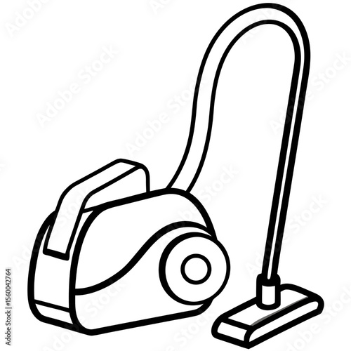 Minimal Vacuum Cleaner Vector Illustration