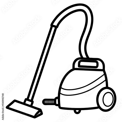Minimal Vacuum Cleaner Vector Illustration