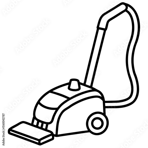 Minimal Vacuum Cleaner Vector Illustration