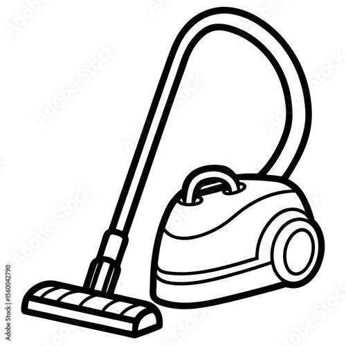 Minimal Vacuum Cleaner Vector Illustration