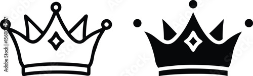 Crown Icon – Royal Symbol for Leadership, Luxury, Power, and Elegance