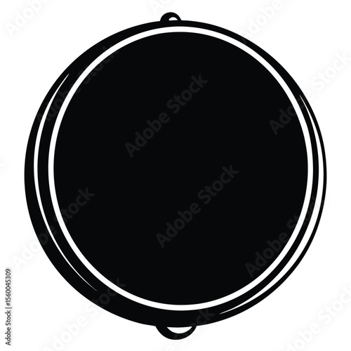 Simple Black and White Circle Design Element for Graphic Design and Abstract Concepts