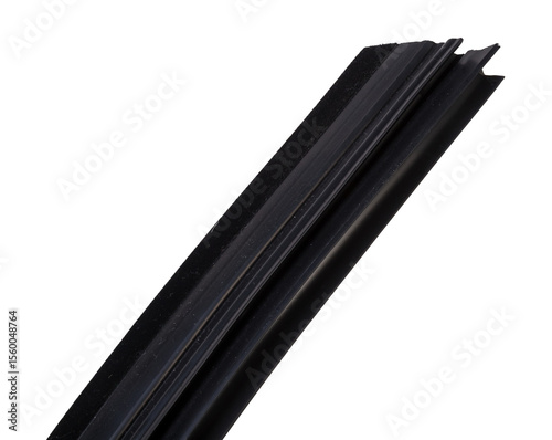 A black rubber sealant to seal the door windows of the car, preventing heat loss in the interior and moisture ingress. Gasket for repair in the workshop.