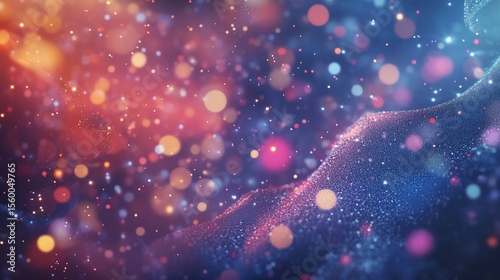 Abstract Sparkle and Bokeh Background with Dreamy Color Palette Design