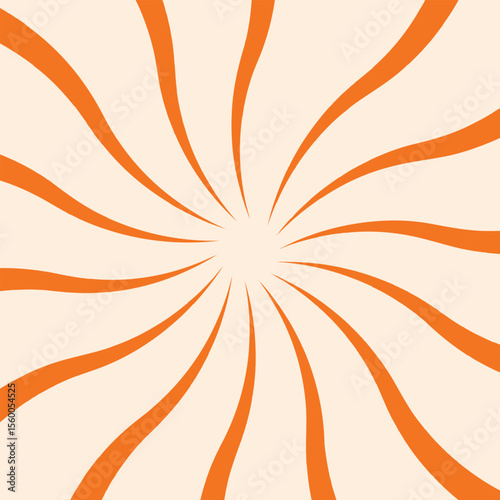 Radiant Orange Swirl Abstract Vector Background