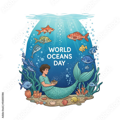 World Oceans Day: Merman wi...
