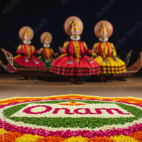 Onam Flower Rangoli with Ka...