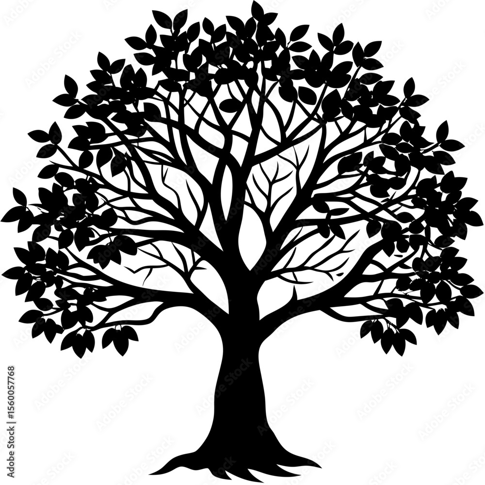 Obraz premium vector tree silhouette