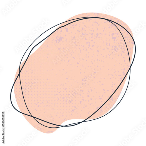 Hand Drawn Doodle Shape of Blob in Hand Drawn Style Isolated on White Background. Random and simple silhouette figure. Irregular dynamic shape. Modern asymmetric spot