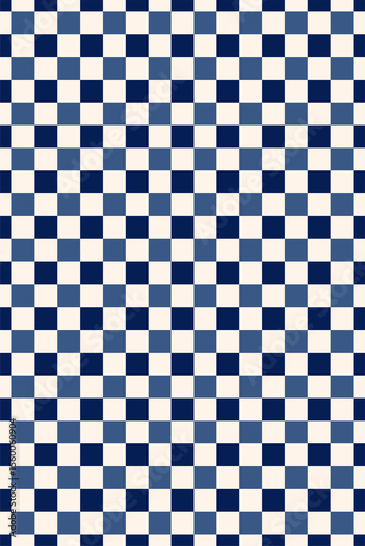 Seamless checkered pattern in color blue navy white