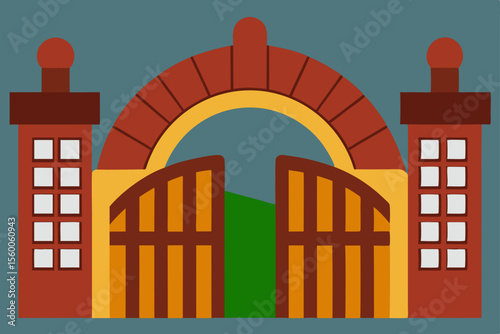 Majestic Danish Gates with Dramatic Depth View