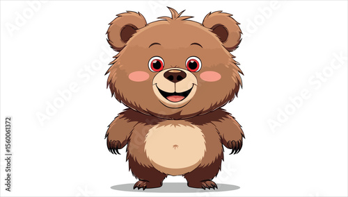 Cute cartoon teddy bear vector illustration for a fun child's toy