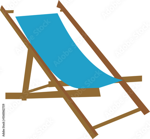 beach chair on white background