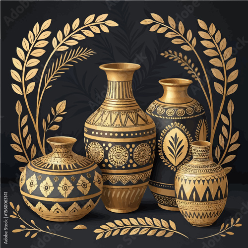 ceramic vase on the wall