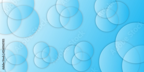 Abstract white gradient circle pattern of 3d bubbles background template. Modern seamless and retro pattern technology and business concept background. Abstract white geometric overlapping circle bg.
