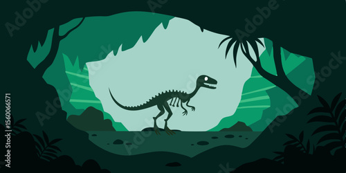 Tyrannosaurus rex cartoon dinosaur vector illustration