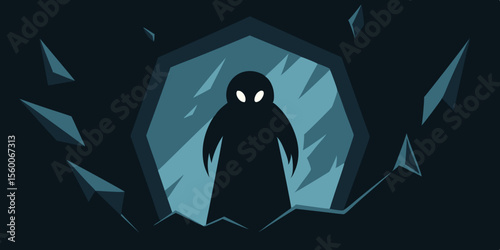 silhouette of a woman in a dark room