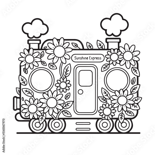 Whimsical House Bold & Easy Coloring Page,  bold and easy coloring book, Coloring page, whimsical coloring book for kids, bold and easy coloring book, victor art,   fairy house coloring page