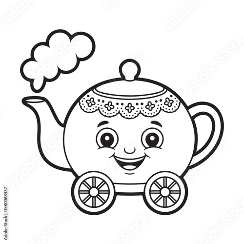 Whimsical House Bold & Easy Coloring Page,  bold and easy coloring book, Coloring page, whimsical coloring book for kids, bold and easy coloring book, victor art,   fairy house coloring page