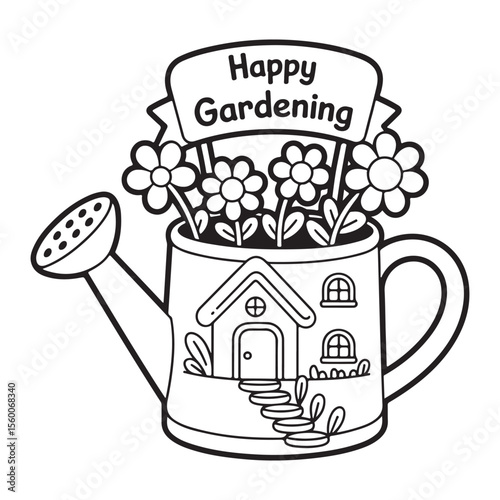 Whimsical House Bold & Easy Coloring Page,  bold and easy coloring book, Coloring page, whimsical coloring book for kids, bold and easy coloring book, victor art,   fairy house coloring page