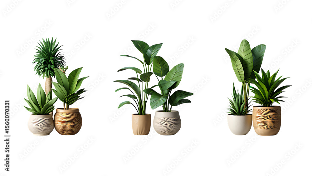 Obraz premium Indoor Plants Stylish Potted Plants for Home Decor